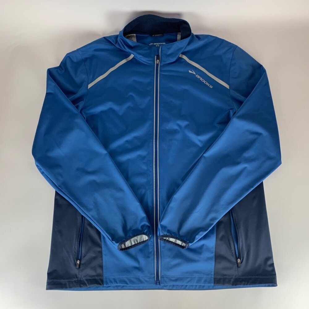 Brooks Blue Shelter Technology Full Zip Jacket Mens XL